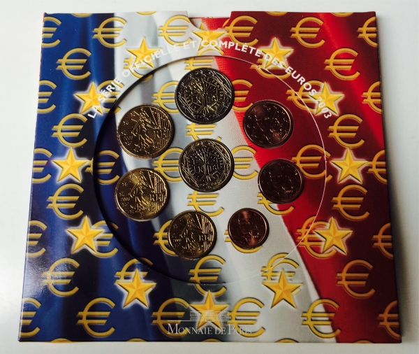 Euro KMS Frankreich 2003 Offizielle Ausgabe im Blister